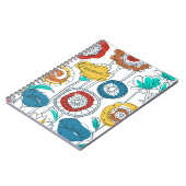 Niedlicher Individuelle Name Spaß Abstrakte Blumen Notizblock (Linke Seite)