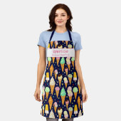 Niedlicher Individuelle Name-Text für das Cone-Mus Schürze (Getragen)