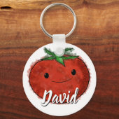 Niedlicher Individuelle Name Tomato Schlüsselanhänger (Rückseite)
