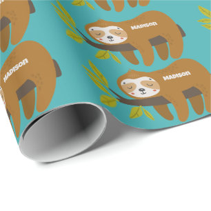 Niedlicher individuelle Name- und Farbschlitz Geschenkpapier