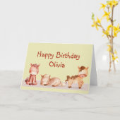 Niedlicher Individuelle Name von Pferden Karte (Gelbe Blume)