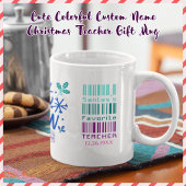 Niedlicher Individuelle Name Weihnachtslehrer Gesc Tasse