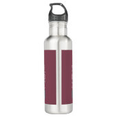 Niedlicher Individuelle Name Whimsical Pink Snowma Edelstahlflasche (Rückseite)