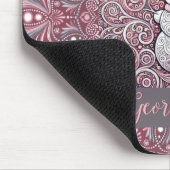 Niedlicher Individuelle Name Whimsical Pink Snowma Mousepad (Ecke)