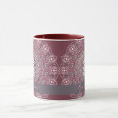 Niedlicher Individuelle Name Whimsical Pink Snowma Tasse (Zentrum)
