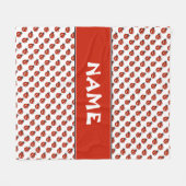 Niedlicher Individuelle Name "White & Red Ladybugs Fleecedecke (Vorderseite (Horizontal))