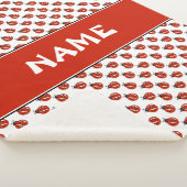 Niedlicher Individuelle Name "White & Red Ladybugs Sherpadecke (3/4)