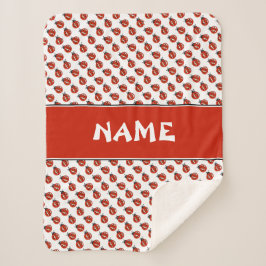 Niedlicher Individuelle Name "White & Red Ladybugs Sherpadecke