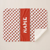 Niedlicher Individuelle Name "White & Red Ladybugs Sherpadecke (Vorderseite (Horizontal))