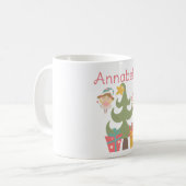 Niedlicher Individuelle Name zu Weihnachten Kaffeetasse (Vorderseite Links)