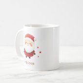 Niedlicher individuelle Name zur Santa Aquarell-Il Kaffeetasse (Vorderseite Links)