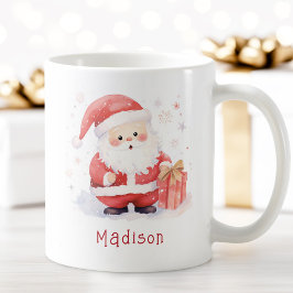 Niedlicher individuelle Name zur Santa Aquarell-Il Kaffeetasse