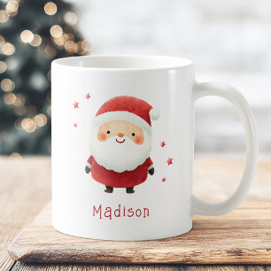 Niedlicher individuelle Name zur Santa Aquarell-Il Kaffeetasse