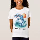 Niedlicher, individueller Stranddelphin T-Shirt (Vorderseite)
