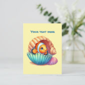 Niedlicher, individueller Strandfisch Postkarte (Stehend Vorderseite)