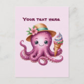 Niedlicher, individueller Strandtopus Postkarte (Vorderseite)