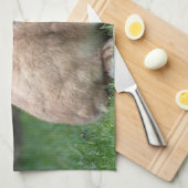 Niedlicher Ingwer mit großen Ohren Geschirrtuch (Viertel Falte)