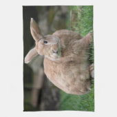 Niedlicher Ingwer mit großen Ohren Geschirrtuch (Vertikal)