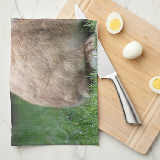 Niedlicher Ingwer mit großen Ohren Geschirrtuch (Viertel Falte)