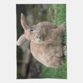 Niedlicher Ingwer mit großen Ohren Geschirrtuch (Vertikal)