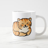 niedlicher Ingwer und weiße Katze Jumbo-Tasse (Rechts)