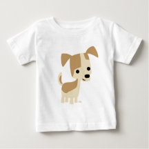 Niedlicher inquisitiver Cartoon Dog Baby T - Shirt