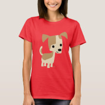 Niedlicher Inquisitiver Cartoon Dog Frauen T - Shi