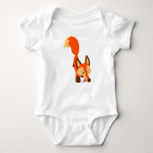 Niedlicher inquisitiver Cartoon Fox Baby Bodysuit Baby Strampler (Vorderseite)