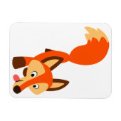 Niedlicher inquisitiver Cartoon Fox Flexible Magne Magnet (Horizontal)