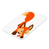Niedlicher inquisitiver Cartoon Fox Flexible Magne Magnet (Linke Seite)