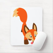 Niedlicher inquisitiver Cartoon Fox Mousepad (Mit Mouse)