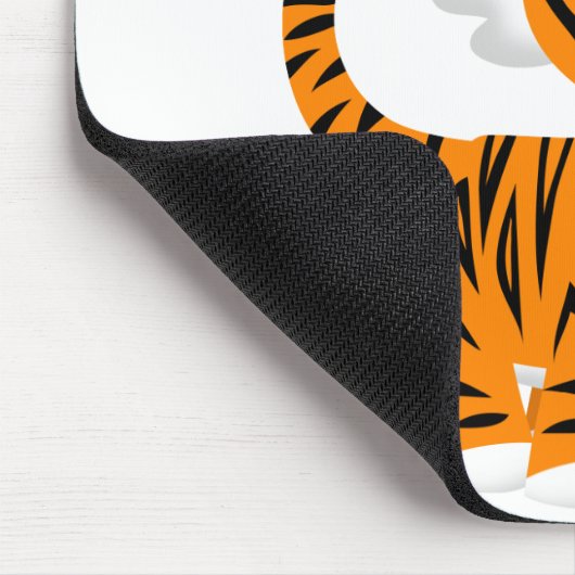 Niedlicher inquisitiver Cartoon Tiger Mousepad (Ecke)