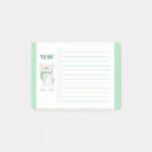 Niedlicher intelligenter Hamster - Grüne Post-It-N Post-it Klebezettel (Vorderseite)