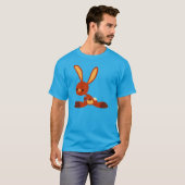 Niedlicher interessierter Cartoon Rabbit T - Shirt (Vorne ganz)