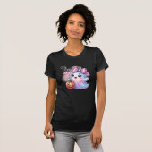 Niedlicher Iridescent Ghost Halloween T - Shirt (Vorne ganz)