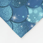 Niedlicher Iridescent Türkise Mermaid Imitate Glit Fleecedecke (Ecke)