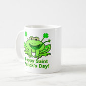 Niedlicher irischer Heiligen Patrick Tagesfrosch Kaffeetasse (Vorderseite Links)