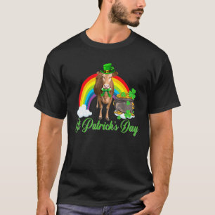 Niedlicher Irischer Kuh Kobold Kleeblatt St. Patri T-Shirt