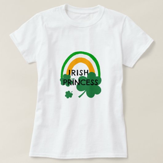 Niedlicher irischer Prinzessin St. Patrick's Day T T-Shirt (Design vorne)