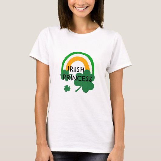 Niedlicher irischer Prinzessin St. Patrick's Day T T-Shirt (Vorderseite)