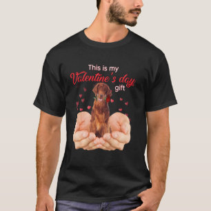 Niedlicher irischer Setter Das ist mein Valentinst T-Shirt