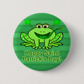 Niedlicher Irish Saint Patrick's Day Frog Button (Vorderseite)
