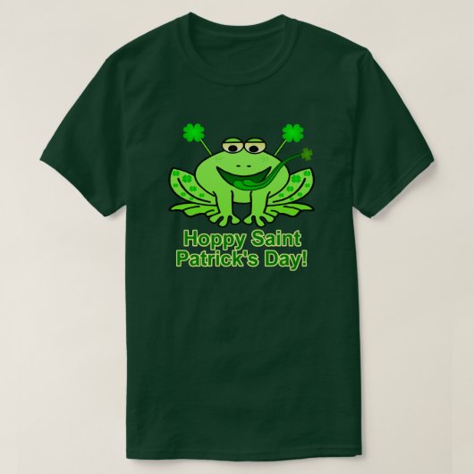 Niedlicher Irish Saint Patrick's Day Frog T-Shirt (Design vorne)