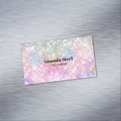 Niedlicher irisierender, unicorrosa Glitzer Magnetische Visitenkarte (Beispiel)