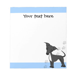 Niedlicher italienischer Greyhound Cartoon - Pawpr Notizblock
