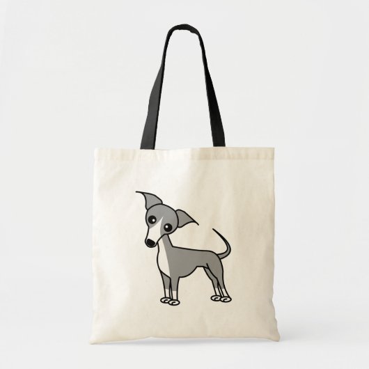 Niedlicher italienischer Windhund - Grau Tragetasche (Vorne)