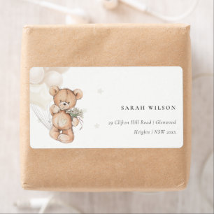 Niedlicher Ivory Bären Ballon Blumenkohl Herzadres