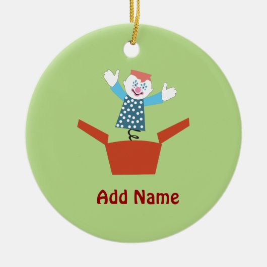 Niedlicher Jack in der Box Keramikornament (Vorne)