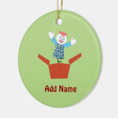 Niedlicher Jack in der Box Keramikornament (Links)
