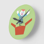 Niedlicher Jack in der Box Runde Wanduhr (Winkel)